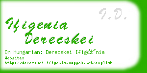ifigenia derecskei business card
